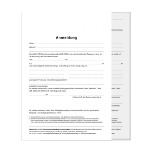 Anmeldung des Buschenschankes
